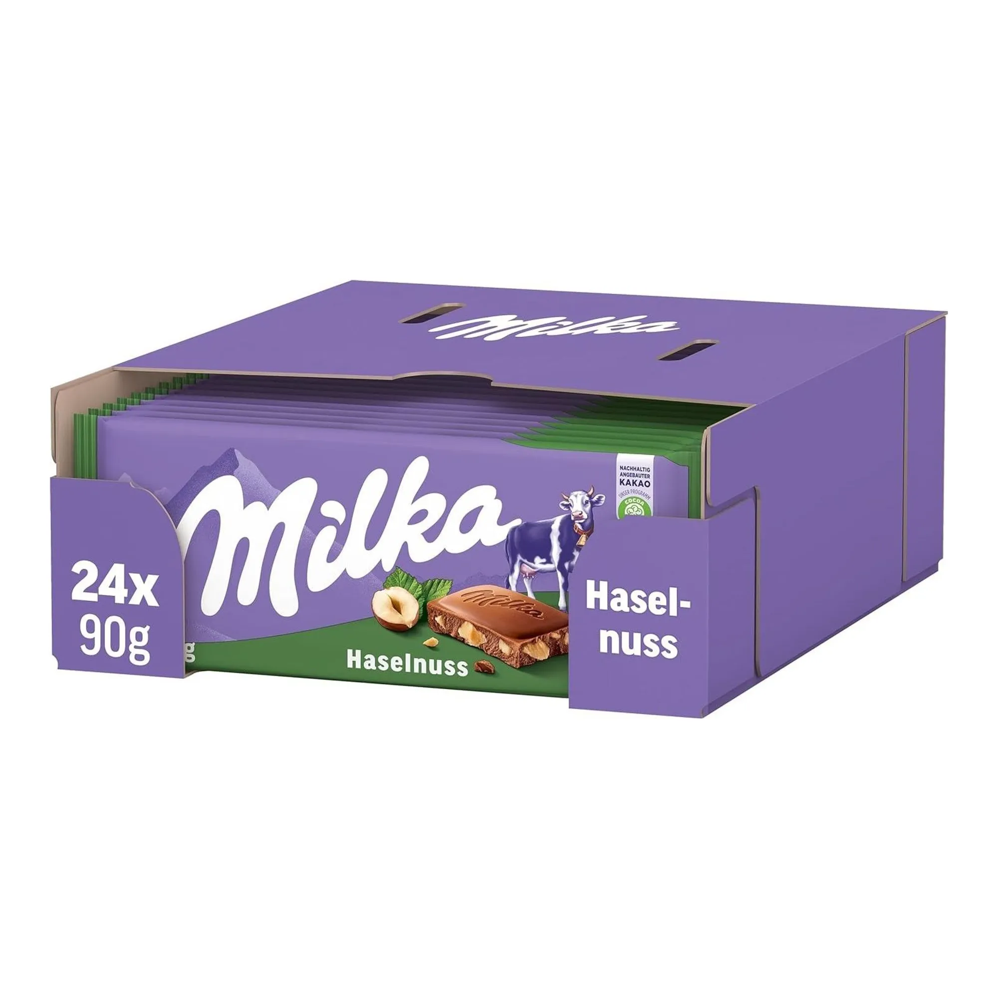 Milka Gebroken Noot Flowpack (24x 90gr)