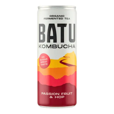 Batu Kombucha Passion Fruit & Hop blik (12x 25cl)