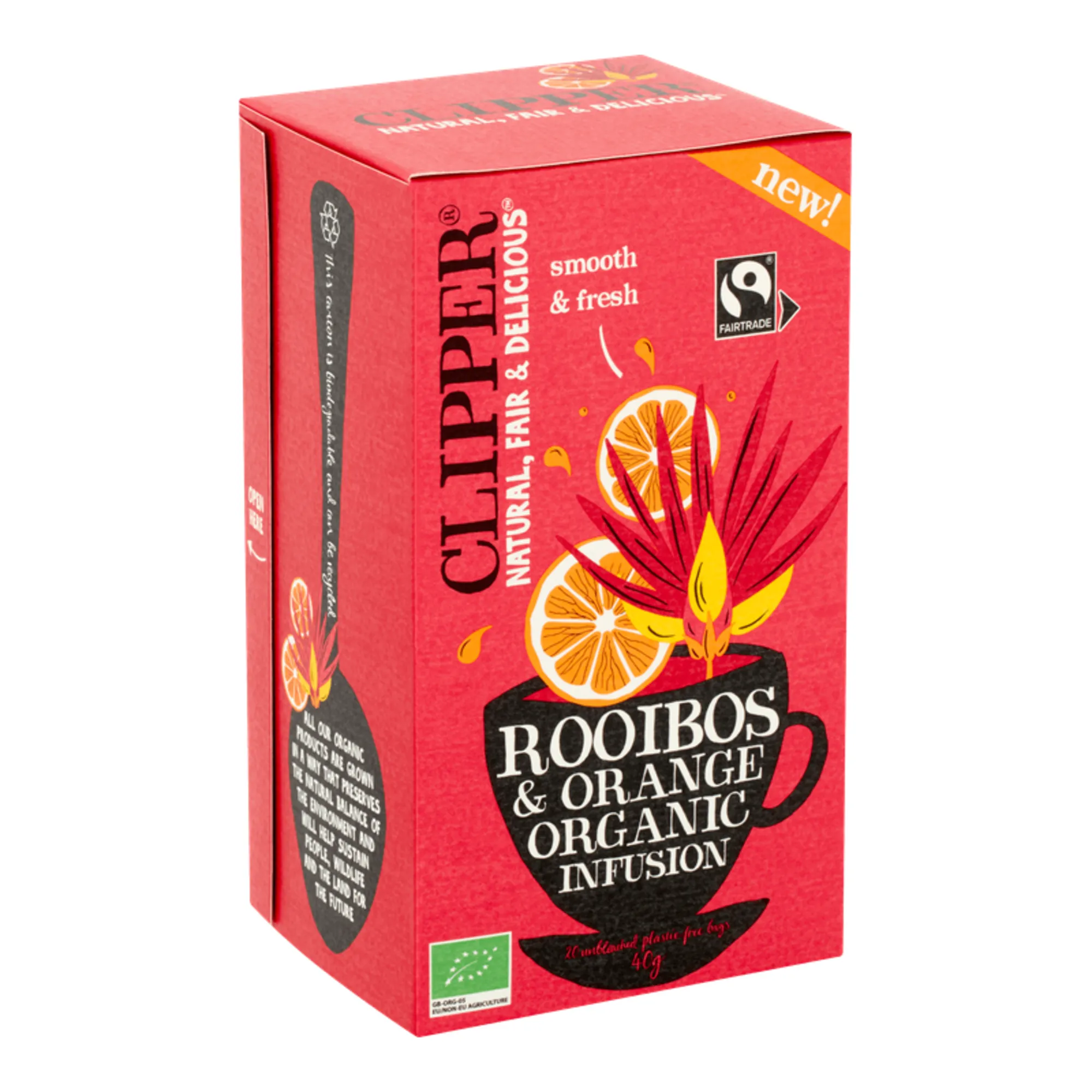 Clipper Rooibos & Orange BIO (4x 20 stuks) - Afbeelding 2