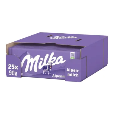 Milka Alpenmelk Flowpack (25x 90gr)