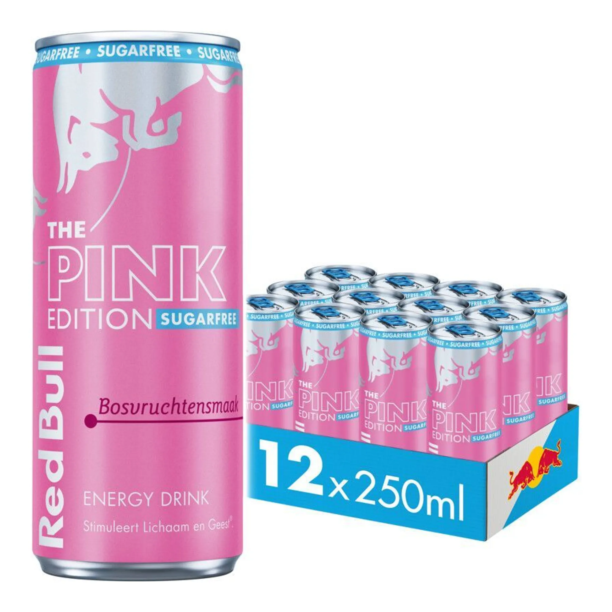 Red Bull the Pink Edition Sugarfree Bosvruchtensmaak blik (12x 250ml)