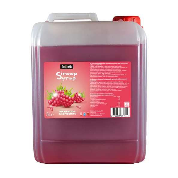 Sun d’Or vruchtenlimonadesiroop framboos 5 liter