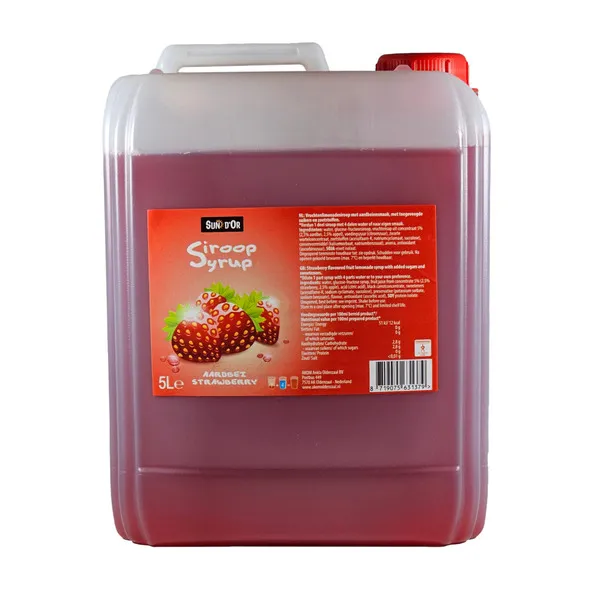 Sun d’Or vruchtenlimonadesiroop aardbei 5 liter