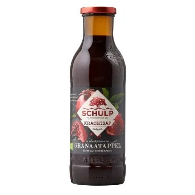 Schulp Krachtsap Granaatappelsap Puur Biologisch fles (6x 0,75 liter)
