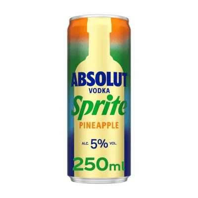 Absolut Vodka & Sprite Pineapple blik (12x 250ml)