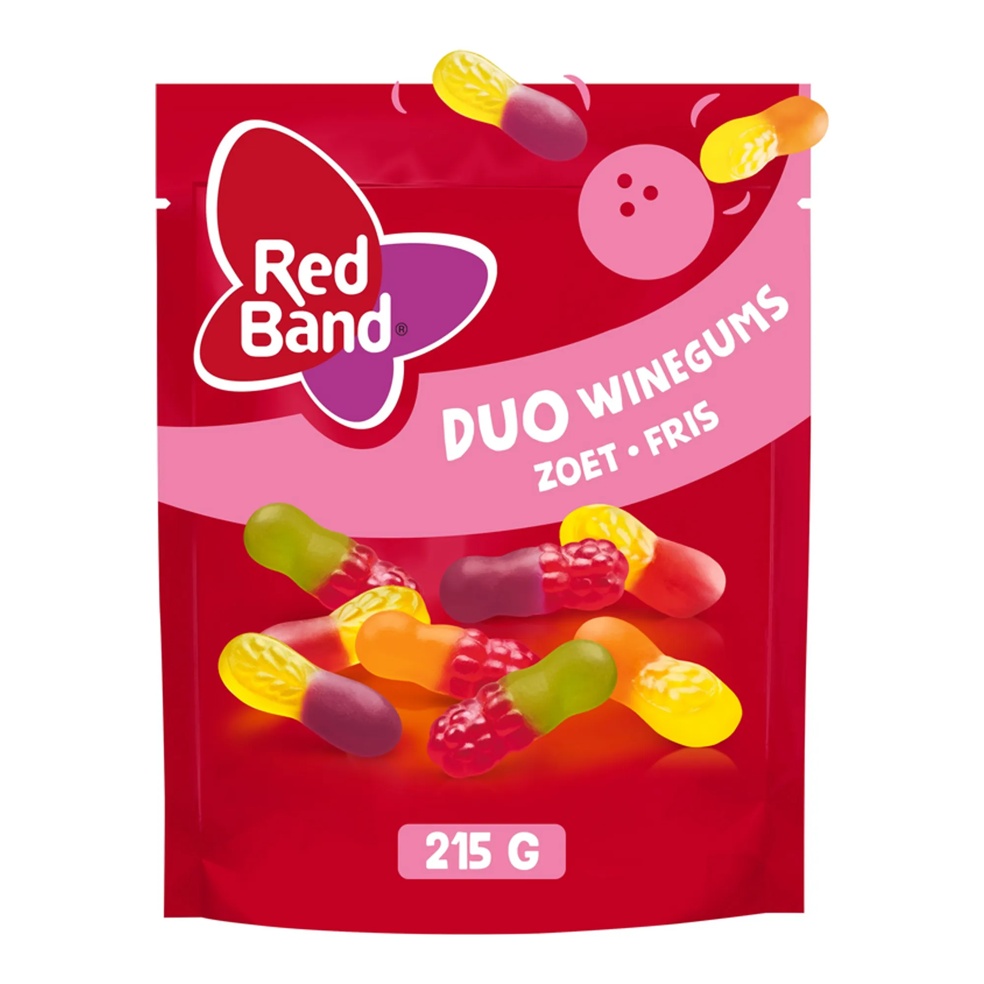 Red Band Duo Winegum Zoet Fris zak (10x 215g)