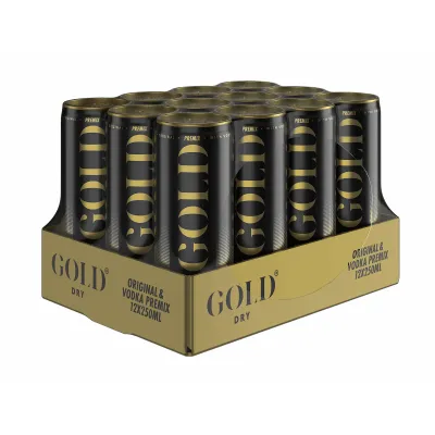 Gold Dry Original & Vodka blik (12x 250ml)