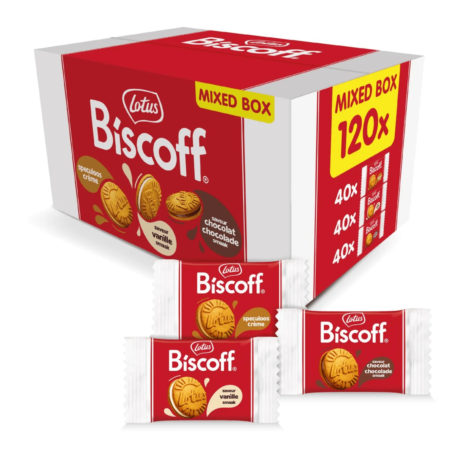 Lotus Biscoff Sandwich Cookie Mixdoos (120 stuks)