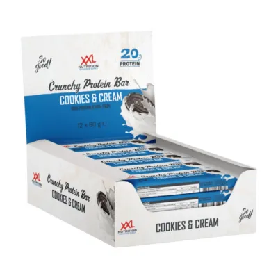 XXL Nutrition Crunchy Protein Bar Cookies & Cream (12x 60g)