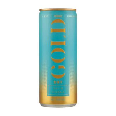 Gold dry sky & vodka blik 250 ml