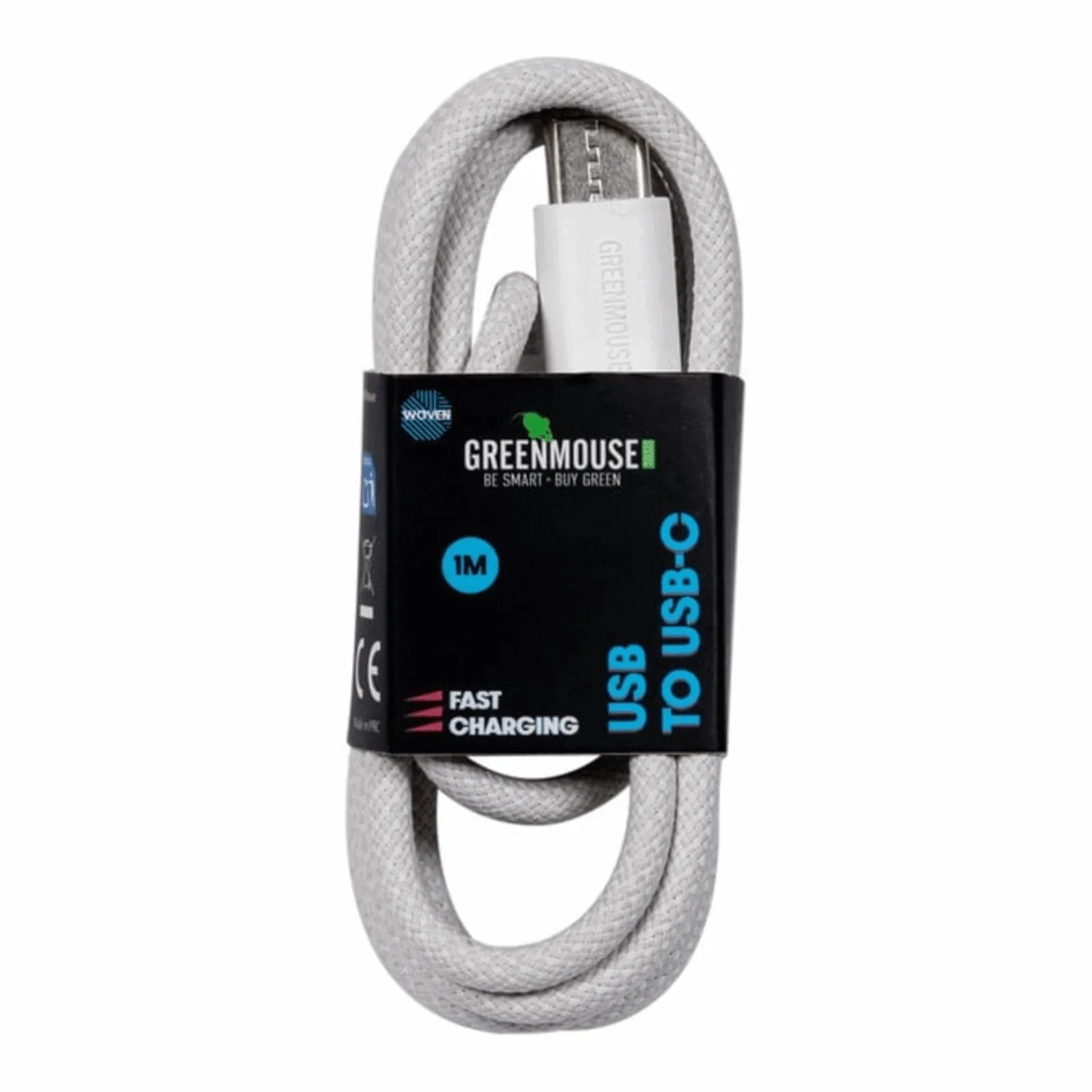 Greenmouse USB-A to USB-C Datakabel Woven 1 meter (5 stuks) - Afbeelding 2