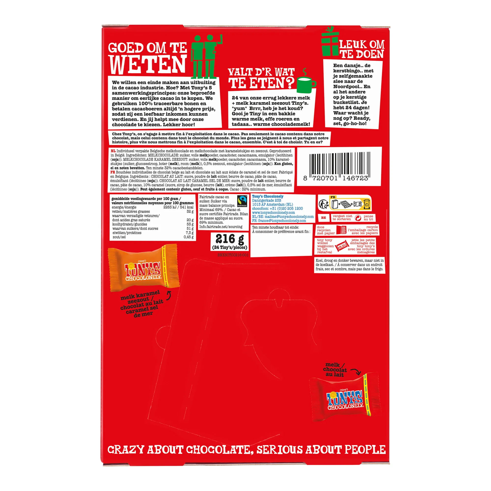 Tony's Chocolonely Aftelkalender Klein (7x 216g)