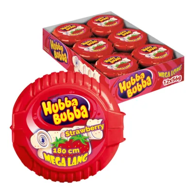 Hubba Bubba Tape Strawberry (12x 56g)