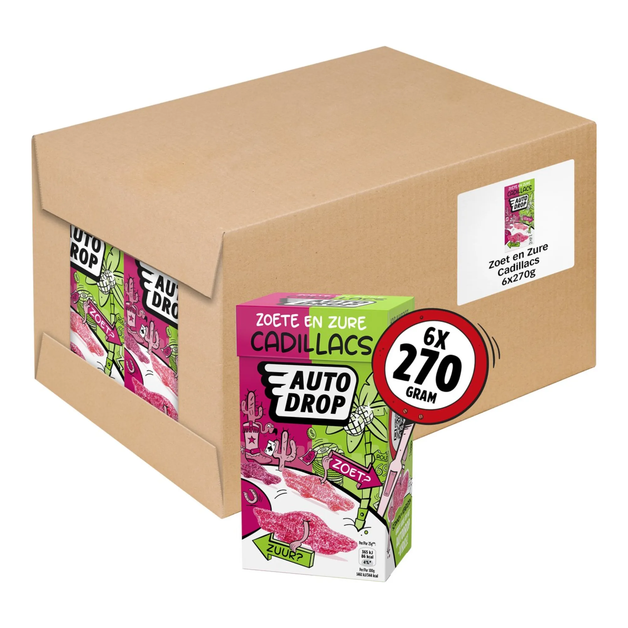 Autodrop Mixdoos Zoete & Zure Cadillacs (6x 270gr)