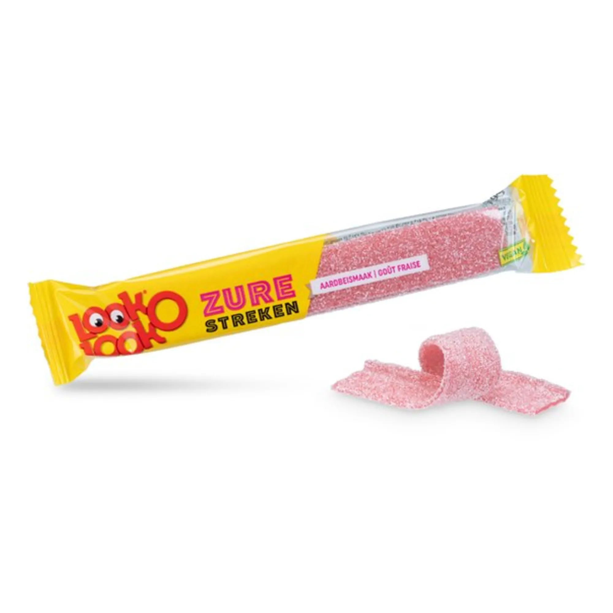 Look-O-Look Zure Streken Aardbei (12x 58g)