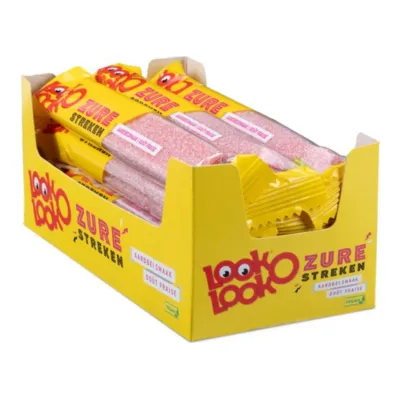 Look-O-Look Zure Streken Aardbei (12x 58g)
