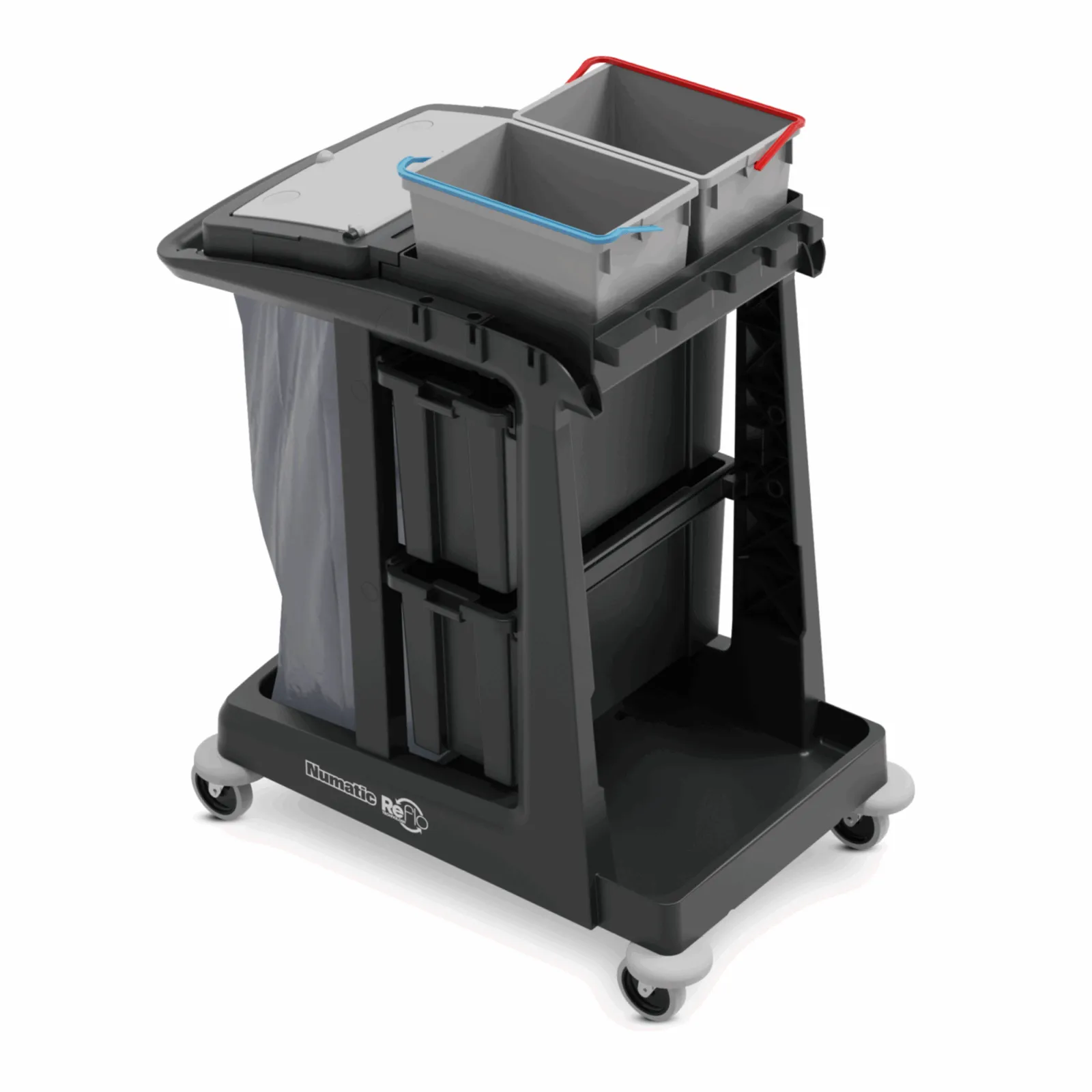Numatic Werkwagen ECO-Matic EM2 2x 10L emmers