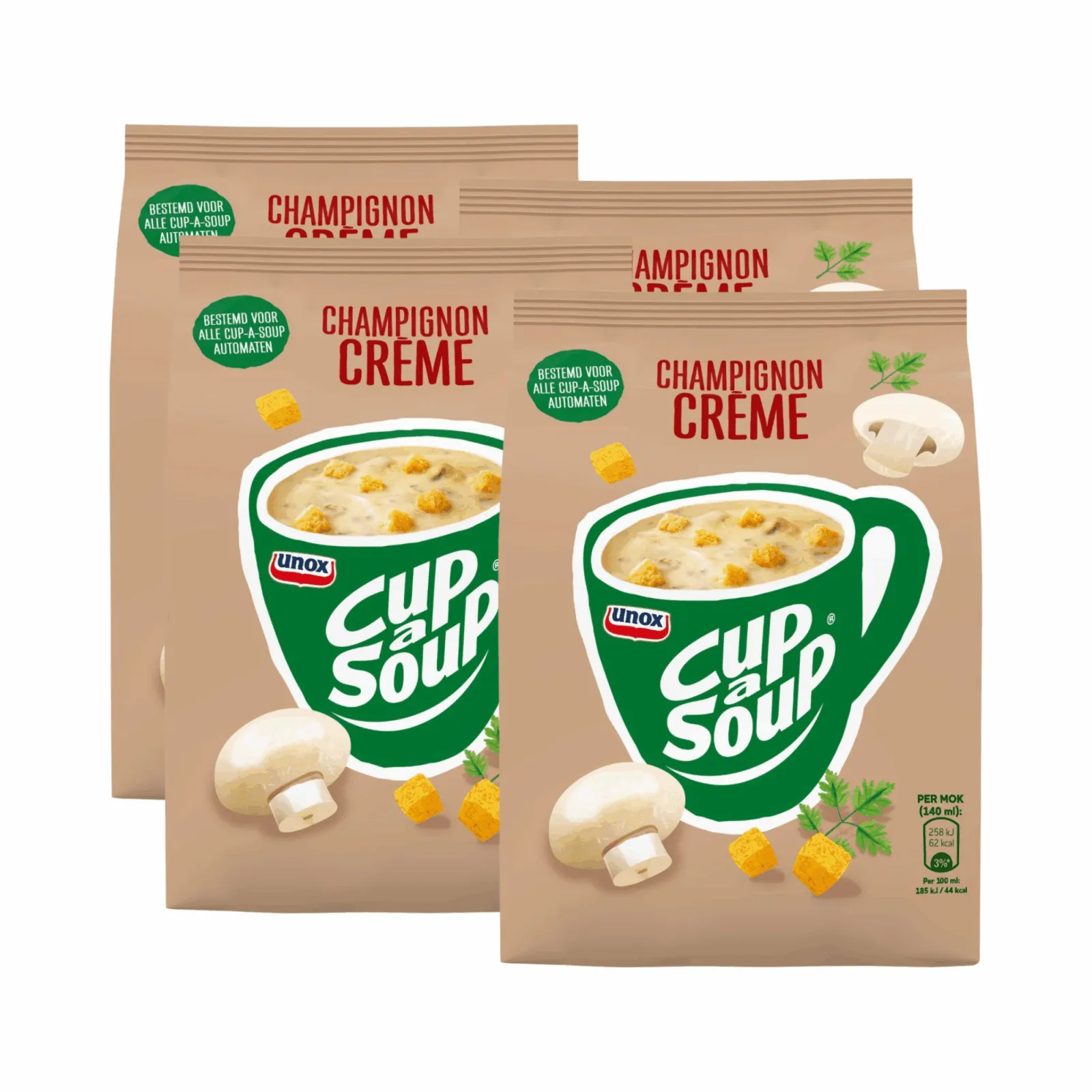 Unox Cup-a-Soup Vending Champignon Crème (4 zakken)
