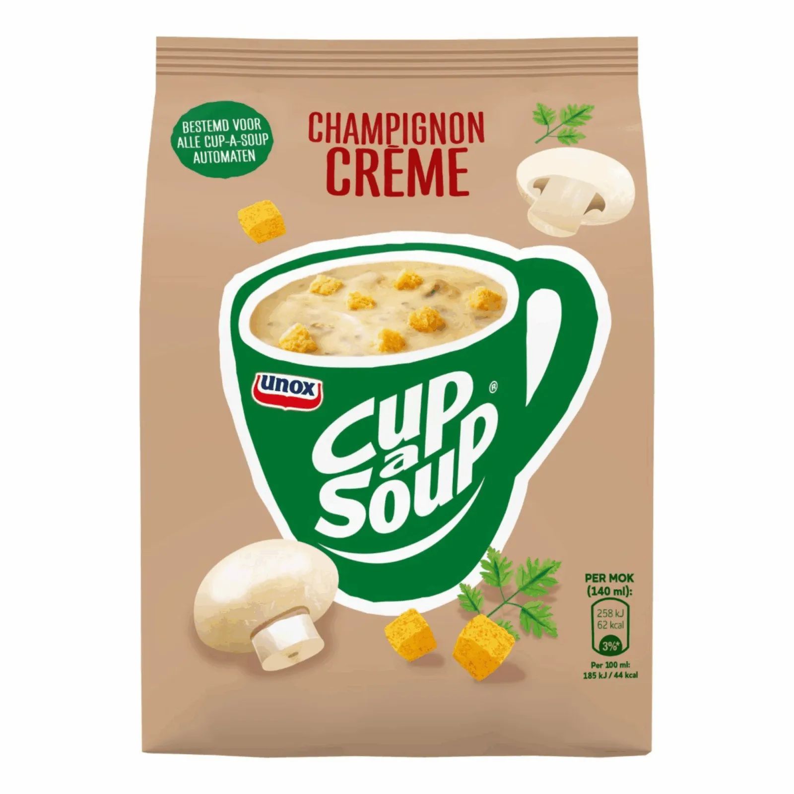 Unox Cup-a-Soup Vending Champignon Crème (4 zakken)