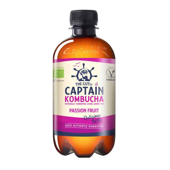 The Gutsy Captain Kombucha Passion Fruit Bio (12X 400ml)