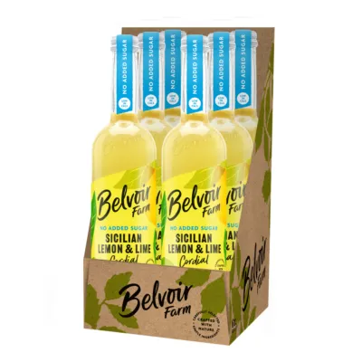 Belvoir No Added Sugar Sicilian Lemon & Lime Cordial (6x 500ml)