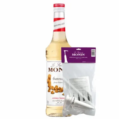 Monin Siroop Butterscotch (70 cl) + Monin Siroop Pompje (10ml)