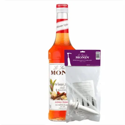 Monin Siroop Winter Spice (70 cl) + Monin Siroop Pompje (10ml)