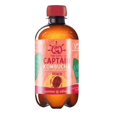 The Gutsy Captain Kombucha Peach BIO PET (12x 400ml)
