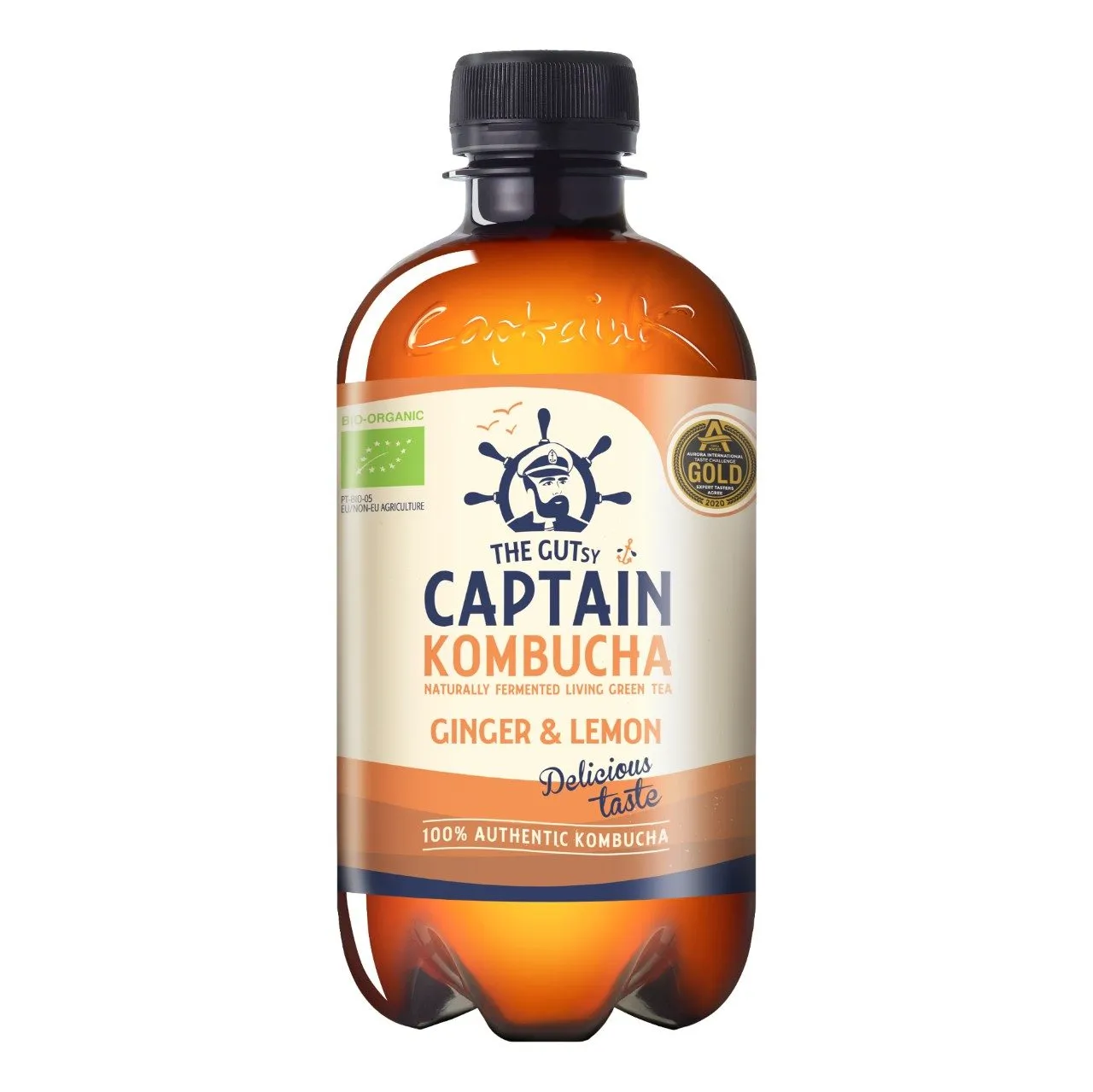 The Gutsy Captain Kombucha Ginger Lemon Bio (12X 400ml)