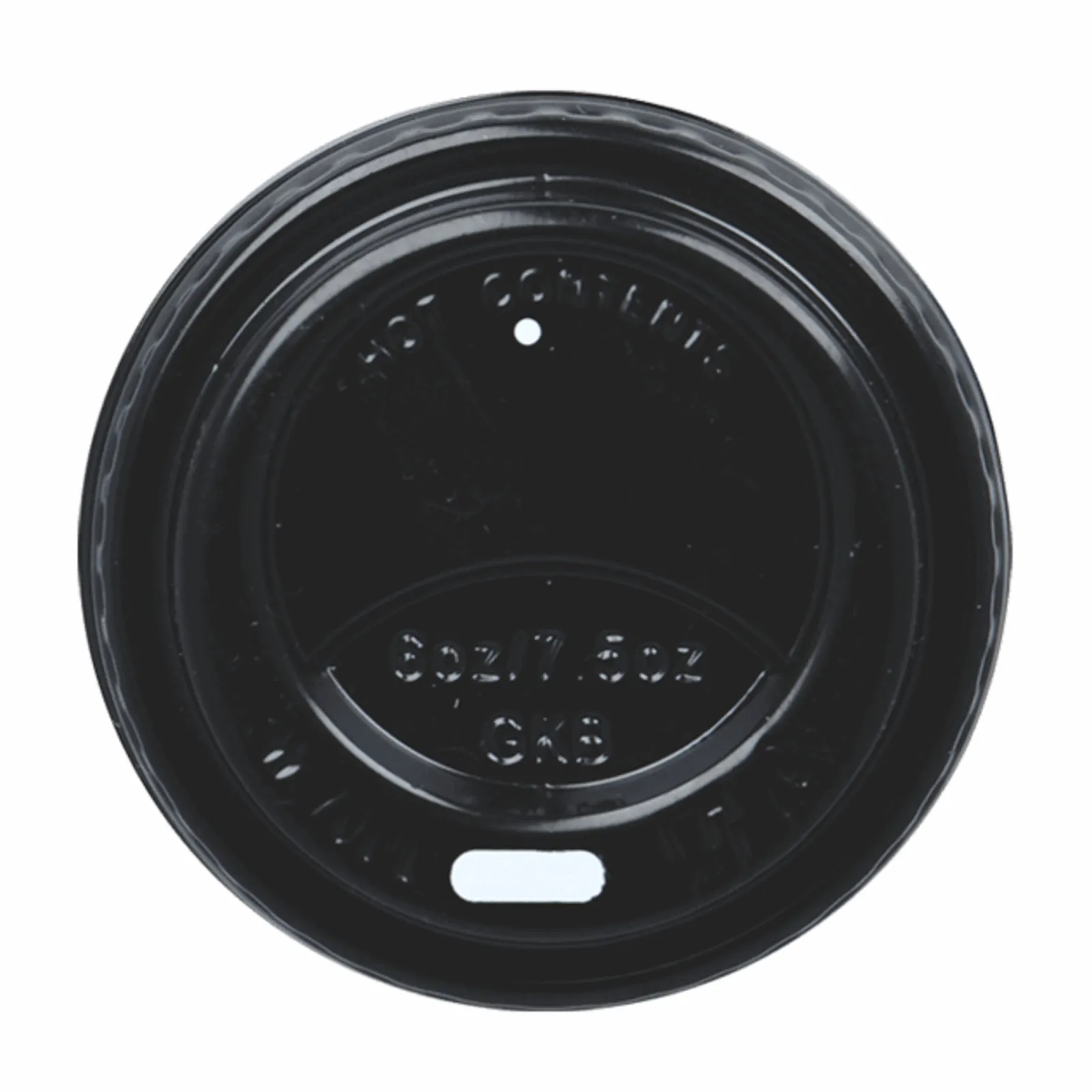 Koffiebeker Deksels To Go zwart 70mm (100 stuks) boven aanzicht