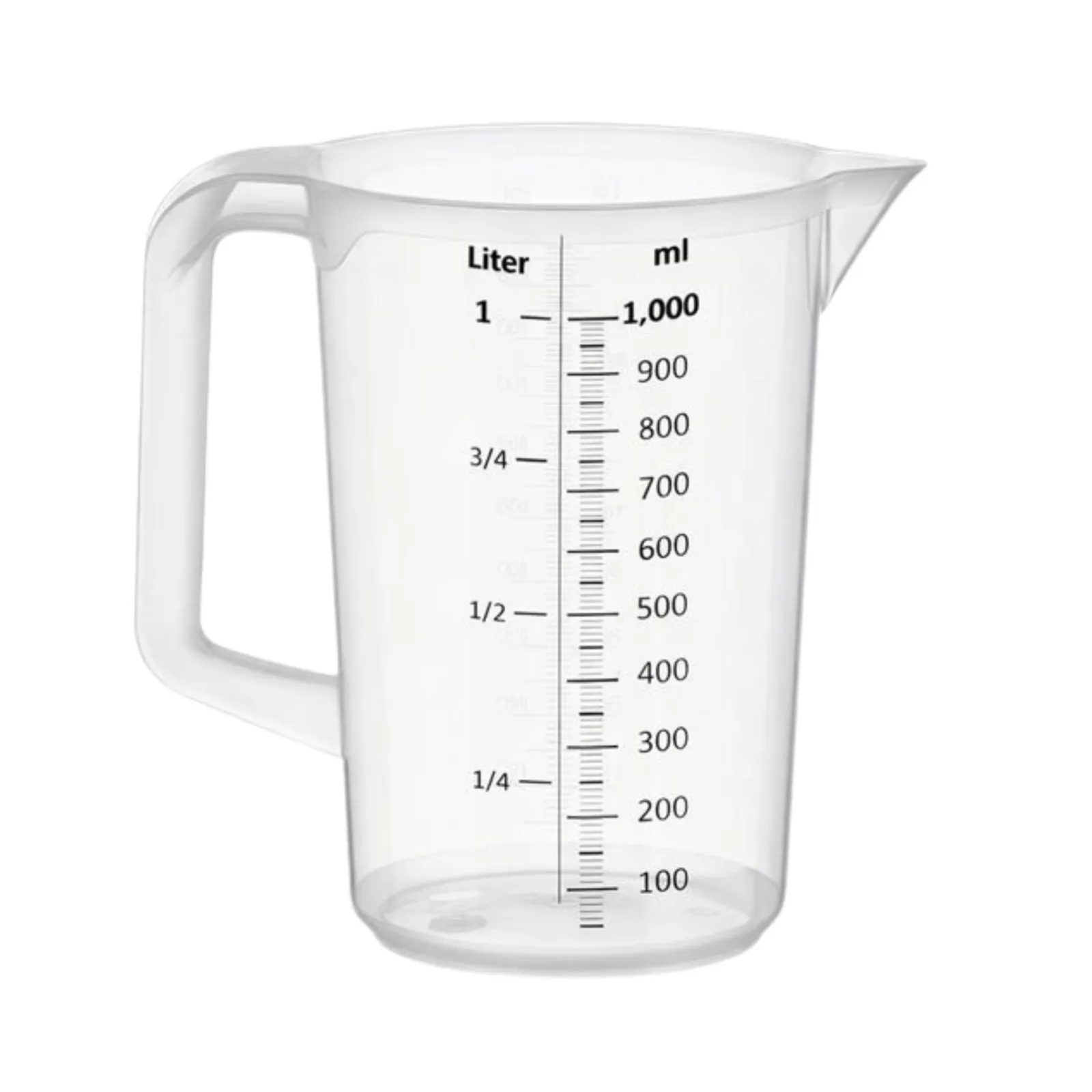 maatbeker voorkant doorzichtig Liter