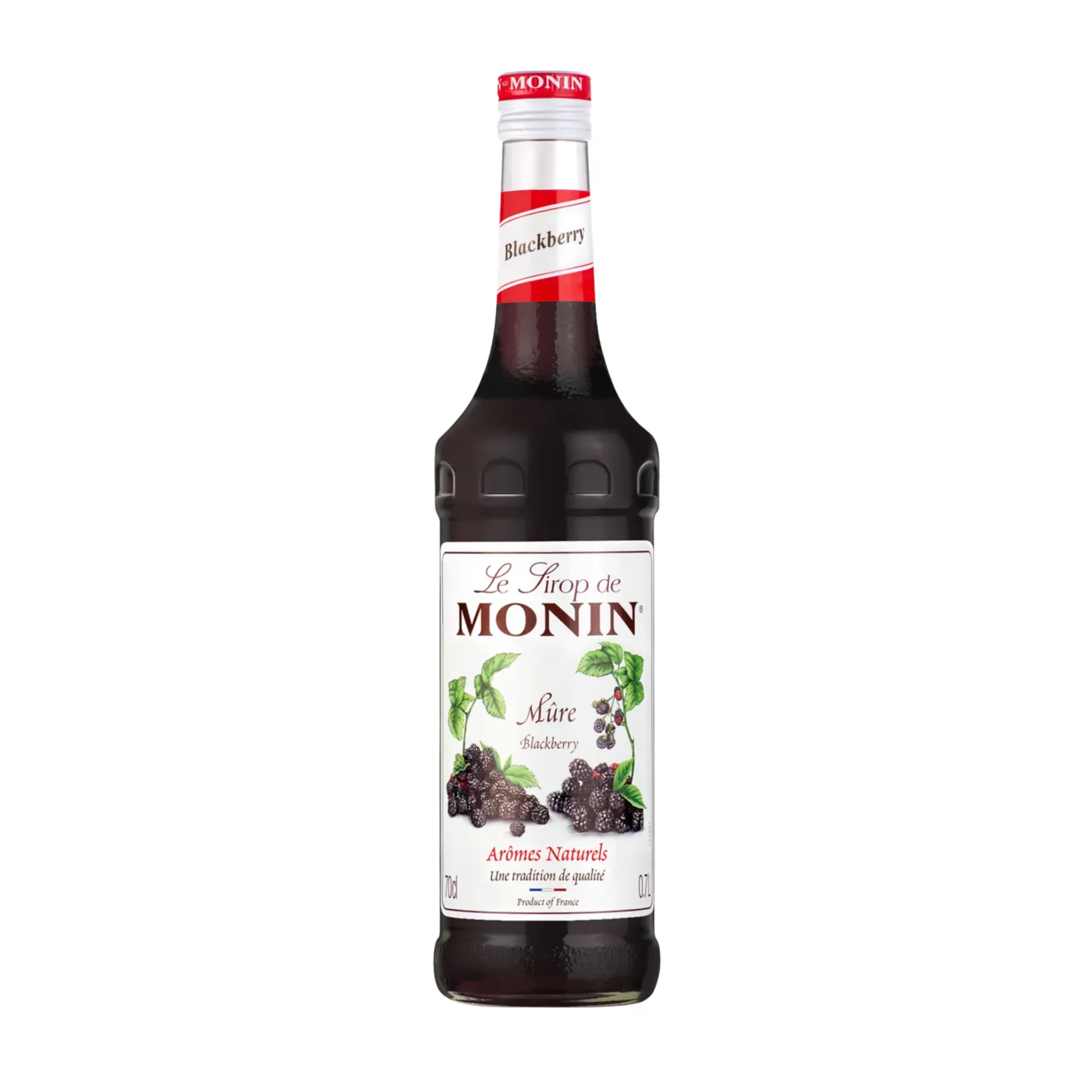 zwart fles bramen blackberry siroop voorkant