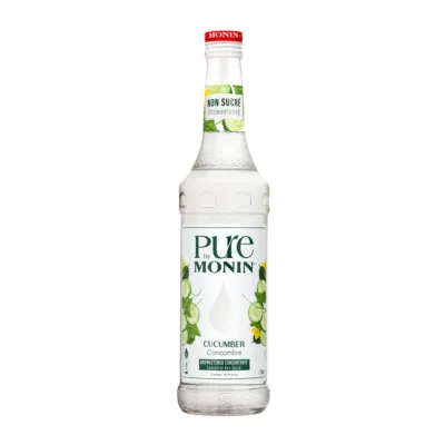 Witte fles Monin komkommer voorkant