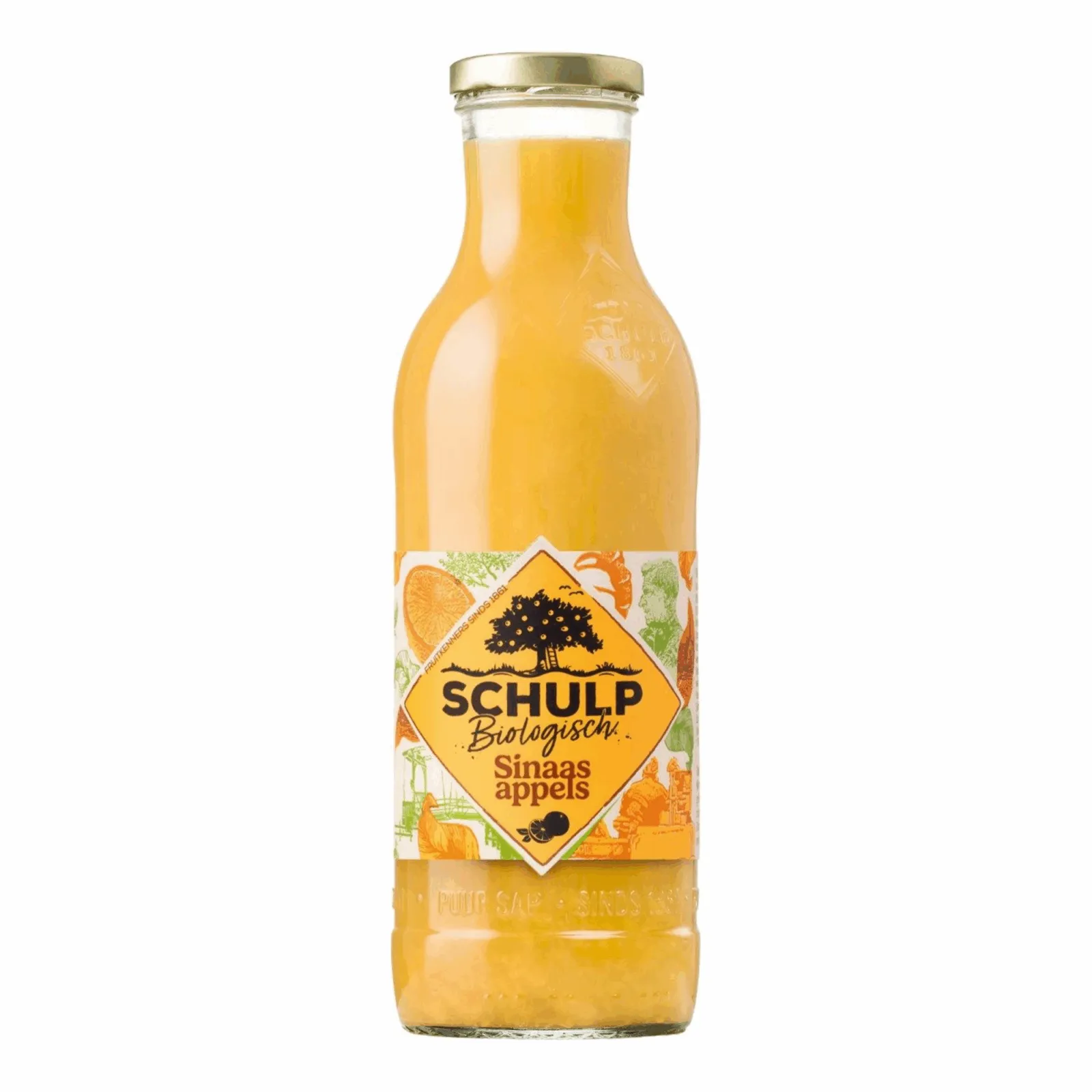 Schulp Biologisch Sinaasappelsap fles (6x 0,75 liter)