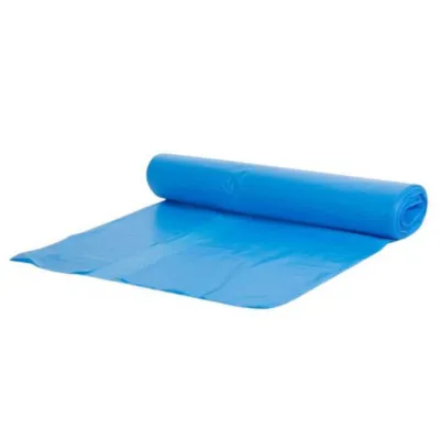 Blauwe rol afvalzakken liggend voorkant