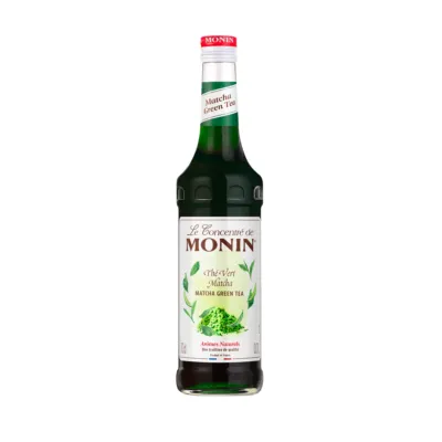 Groen matcha fles monin siroop voorkant