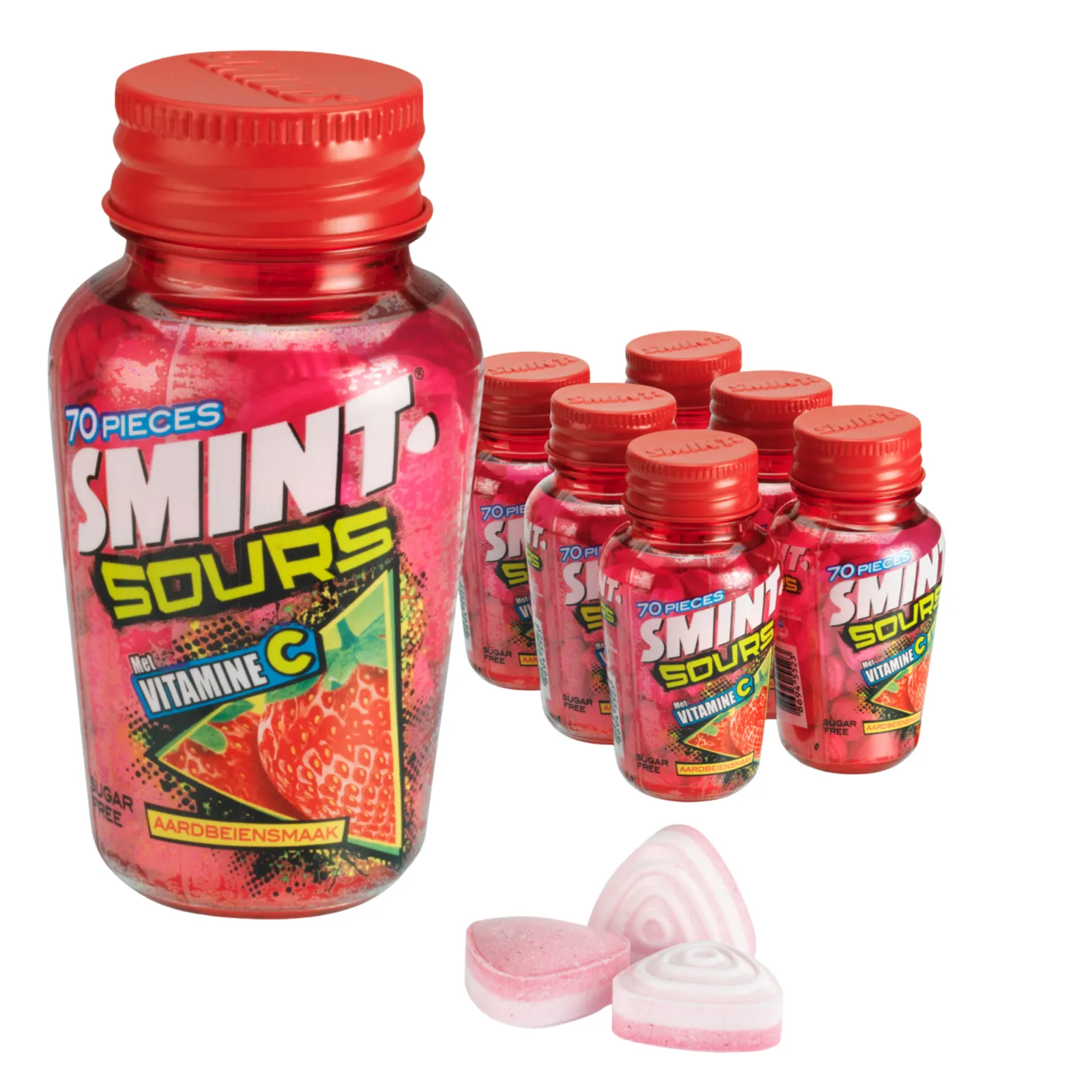 Smint Sours Aardbei Pot (6x 70 stuks)