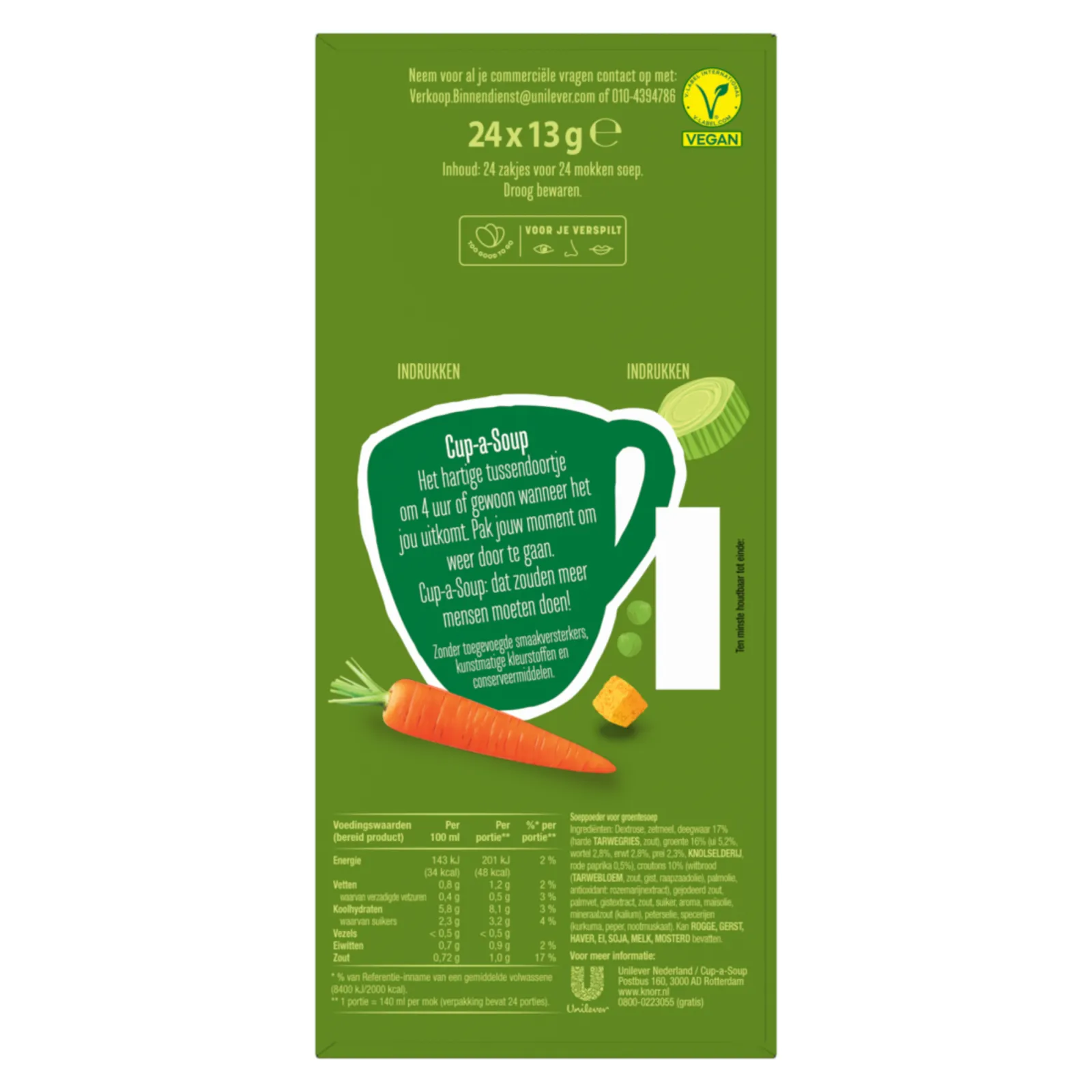 Knorr Cup-a-Soup Groente (24×140 ml)