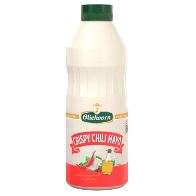 Fles saus oliehoorn staand