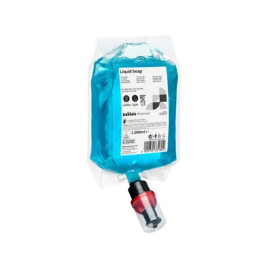 zak handzeep blauw voorkant