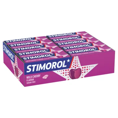display paars Stimorol kaugom rol voorkant
