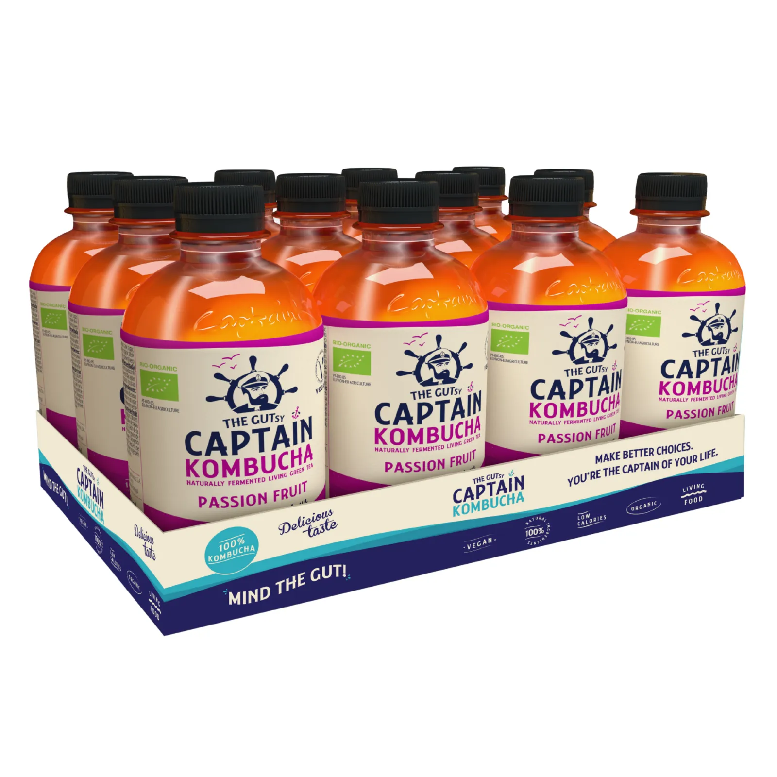 The Gutsy Captain Kombucha Passion Fruit Bio (12X 400ml)