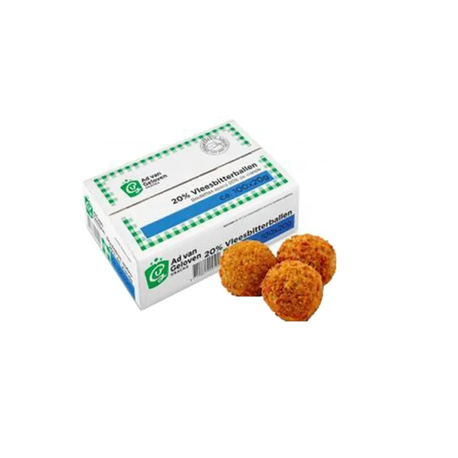 Doos bitterballen vlees vooorkant