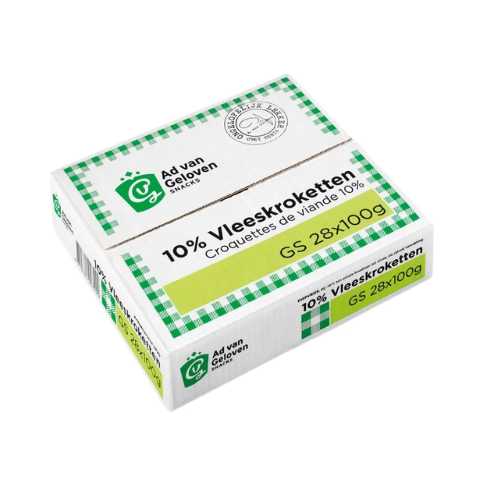 omdoos 10% vleeskroketten bovenaanzicht