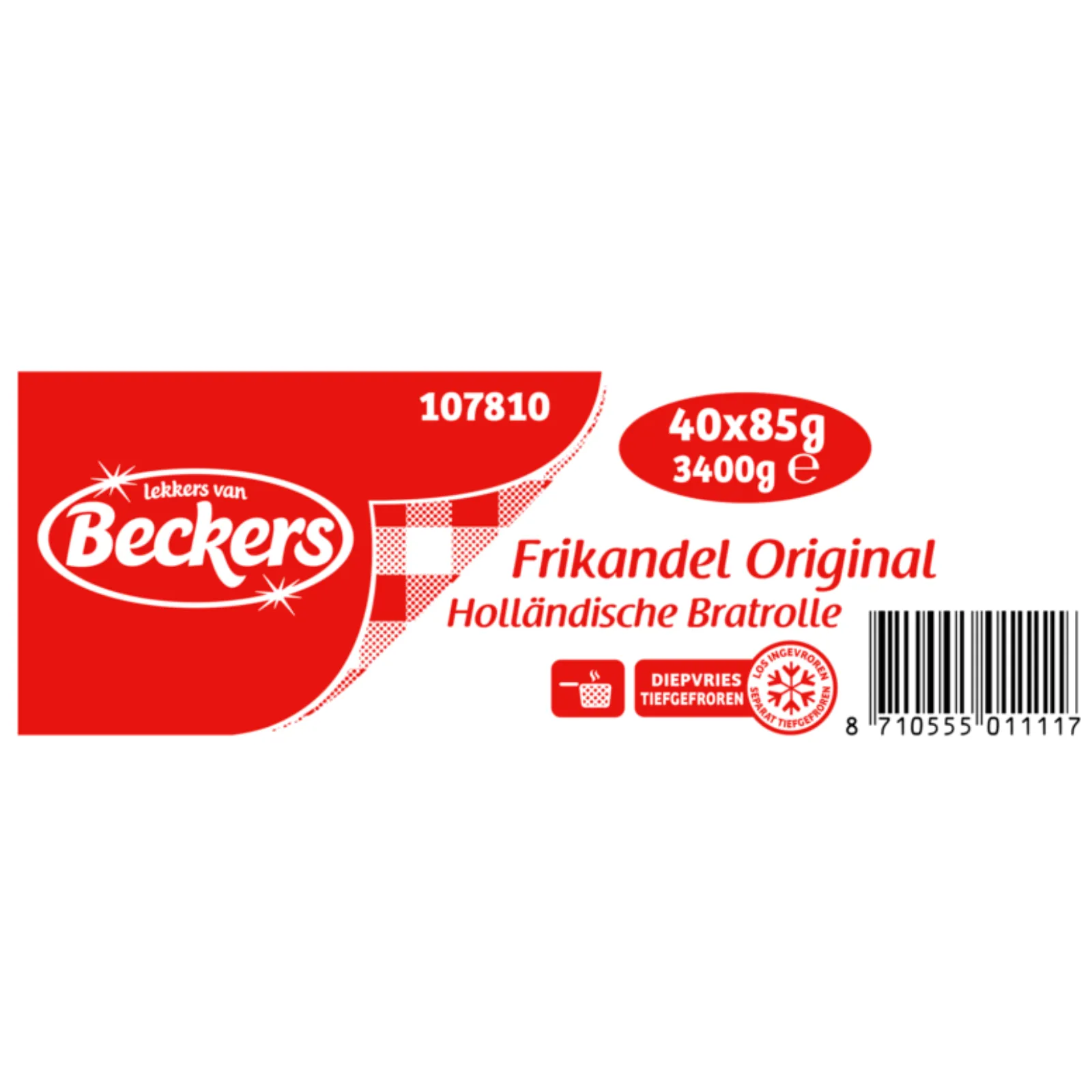 Becker frikandellen omdoos zijkant