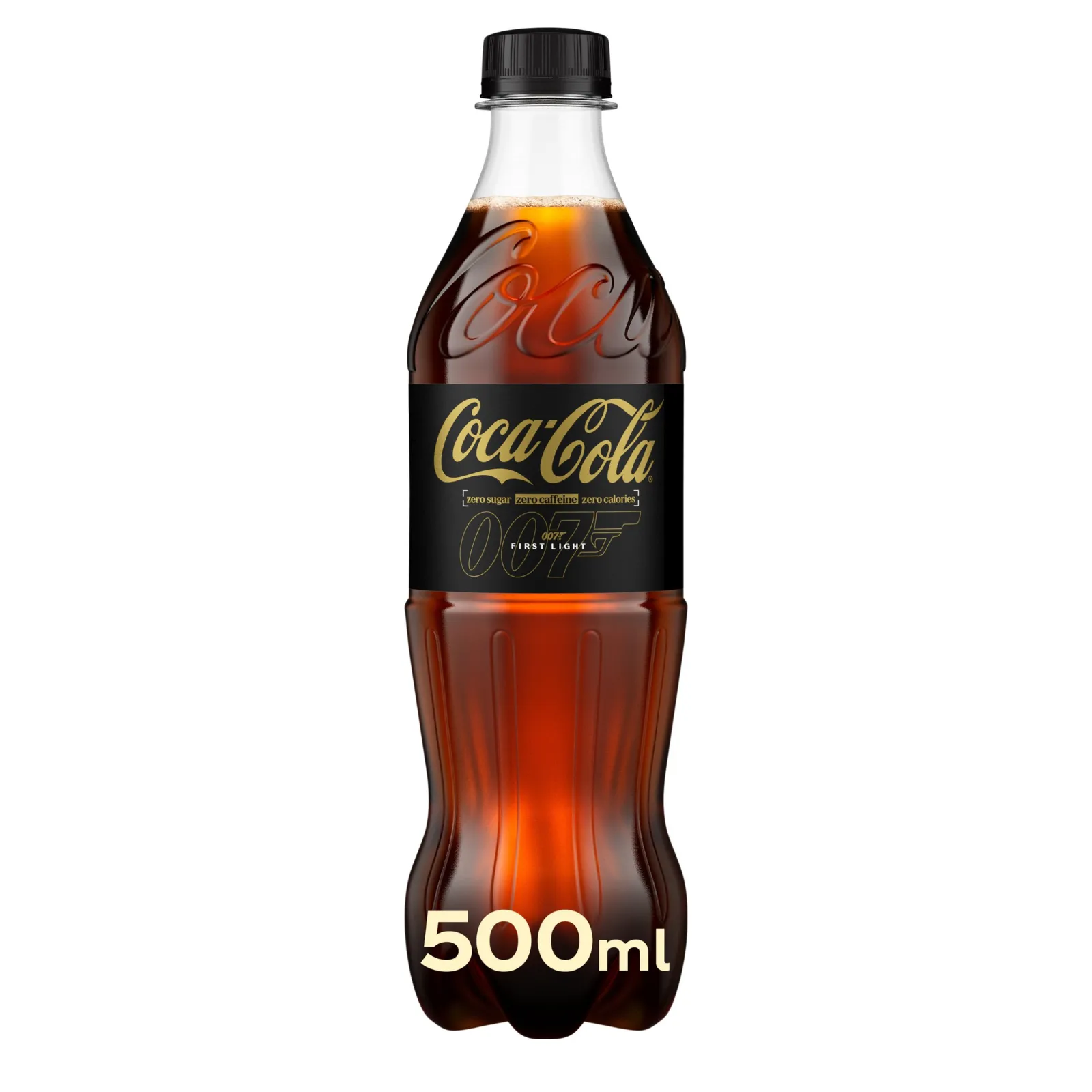 Fles Cola zero zero 50cl staand voorkant