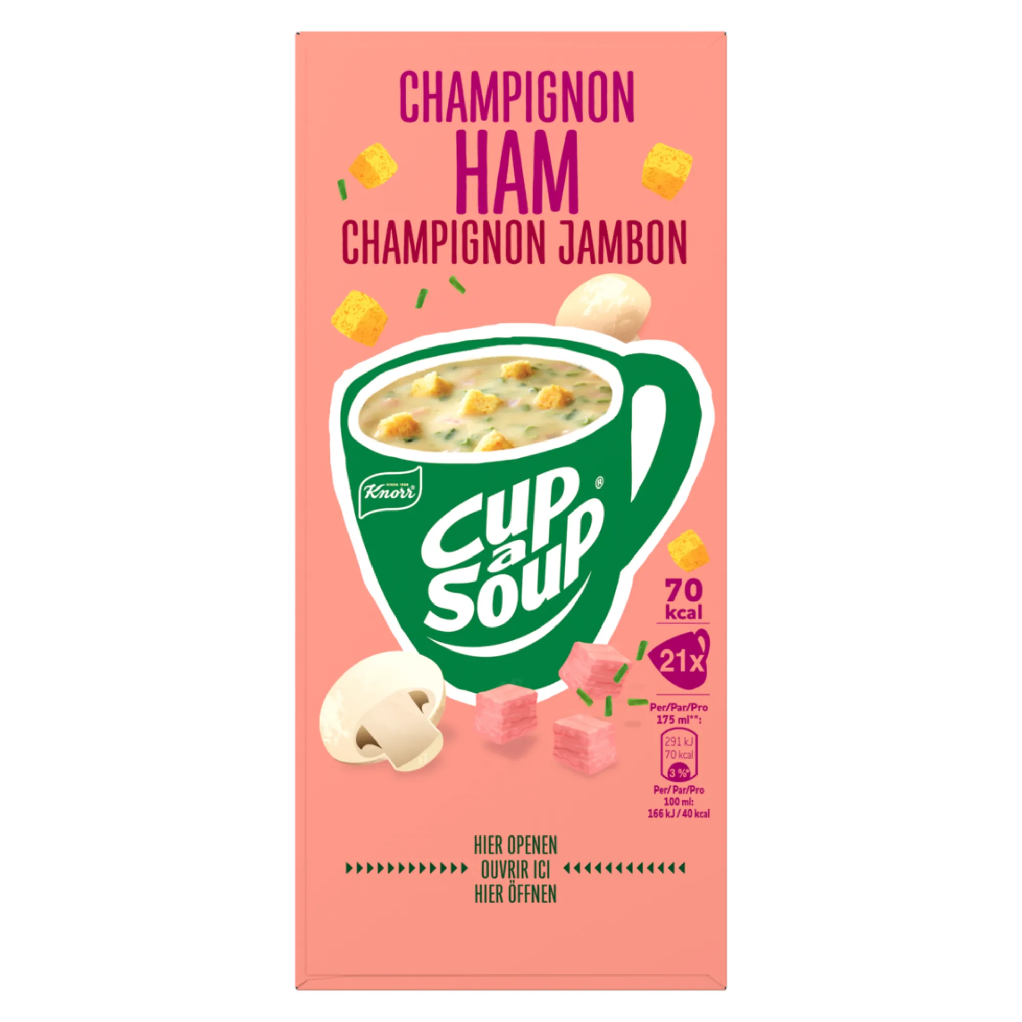 Knorr Cup-a-Soup Champignon Ham (21x 175ml)
