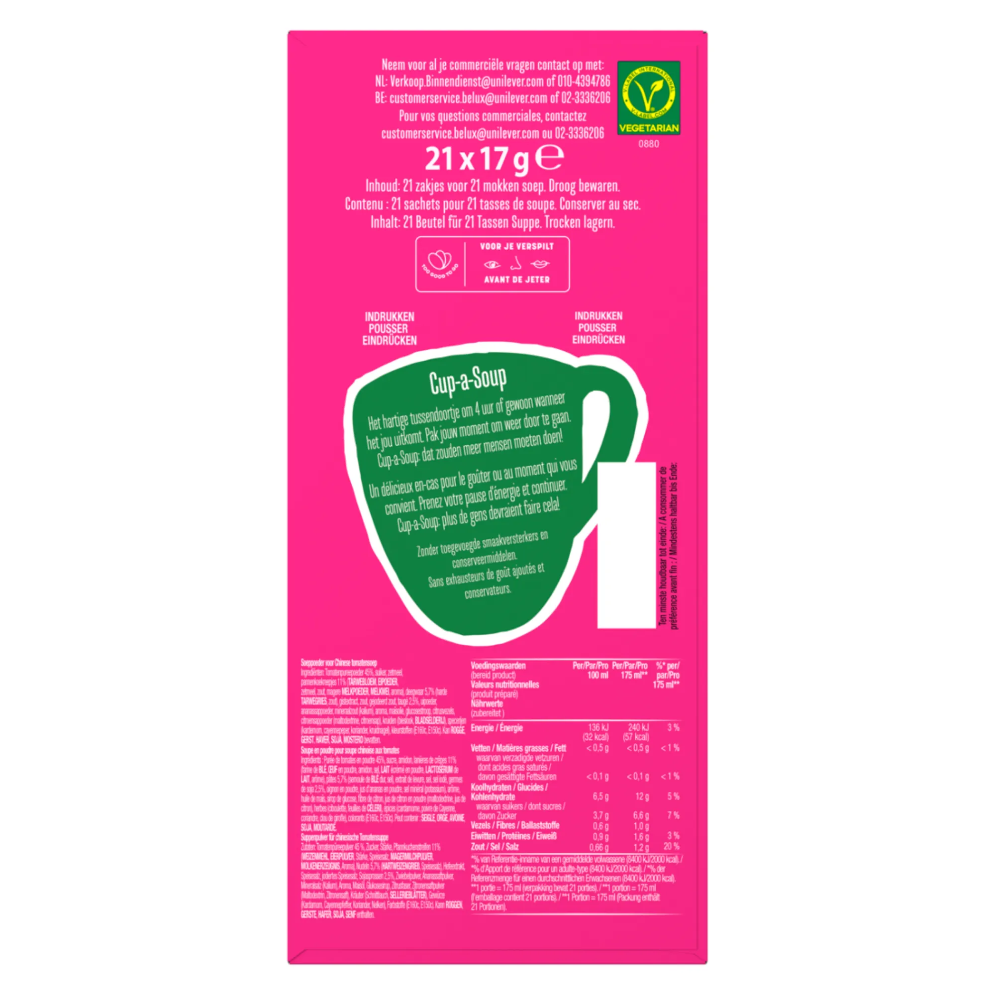 Knorr Cup-a-Soup Chinese Tomaat (21x 175ml)