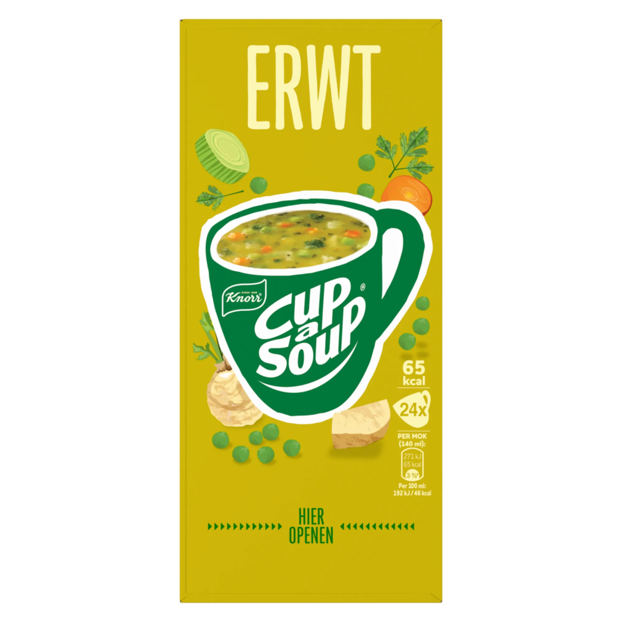 Knorr Cup-a-Soup Erwt (24x 140 ml)