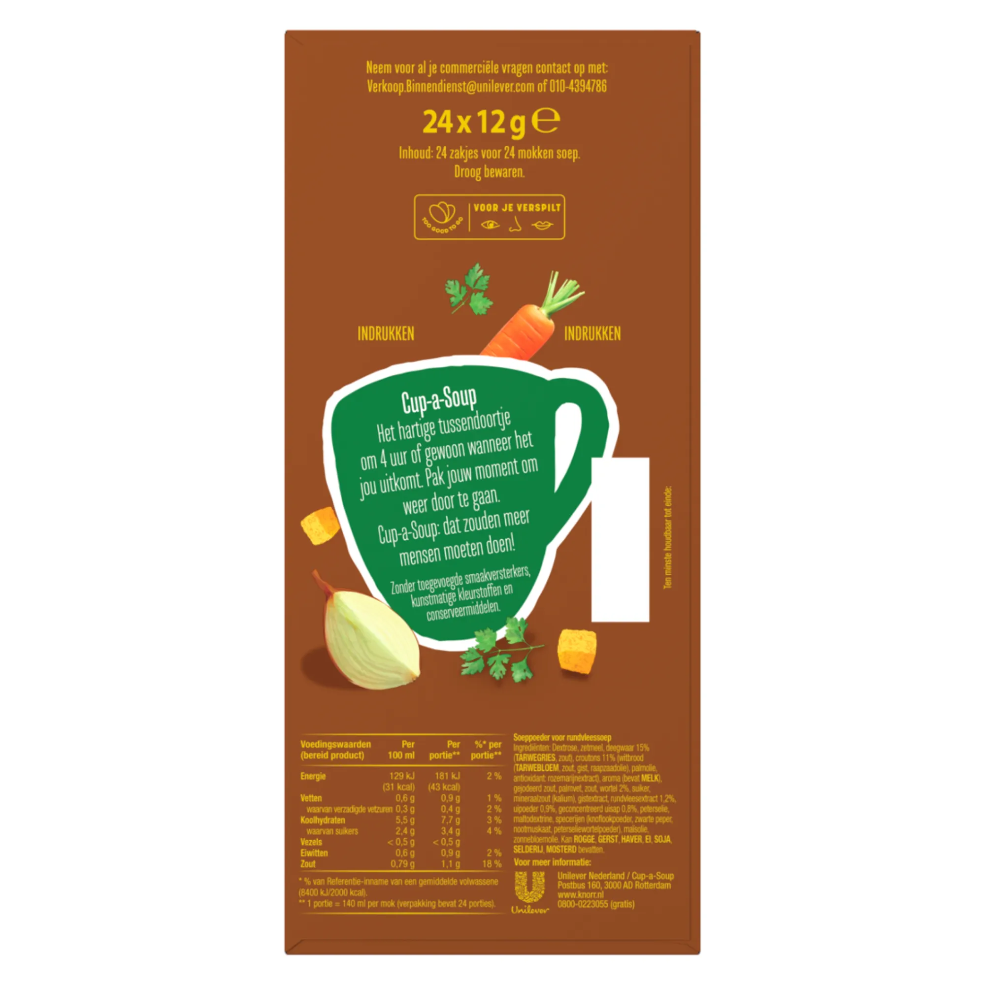 Knorr Cup-a-Soup Rundvlees (24x 140ml) - Image 5